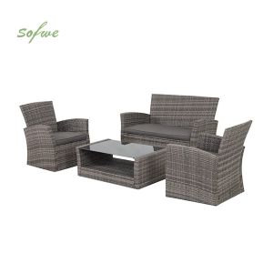 Waterproof Wicker Rattan Outdoor Furniture Patio Set