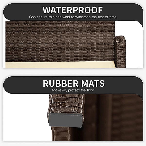 Woven Rattan Patio Conversation Furniture Sets - 10C02D