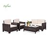Outdoor Woven Rattan Patio Conversation Furniture Sets - 10C02K