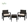 3 Piece Outdoor Wicker Furniture Table and Chair Set - 10C02P
