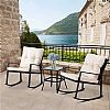 3 Piece Swing Wicker Patio Outdoor Furniture Set - 10C02R