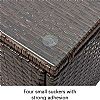3 Piece Rattan Outdoor Garden Furniture Set Wicker Bar Table - 10C02S