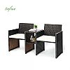 One-piece Suit Rattan Outdoor Garden Furniture Set 2-Seater Sofa - 10C02T