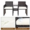 One-piece Suit Rattan Outdoor Garden Furniture Set 2-Seater Sofa - 10C02T