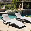 Outdoor Adjustable Folding Sun Loungers Set - 10C02U