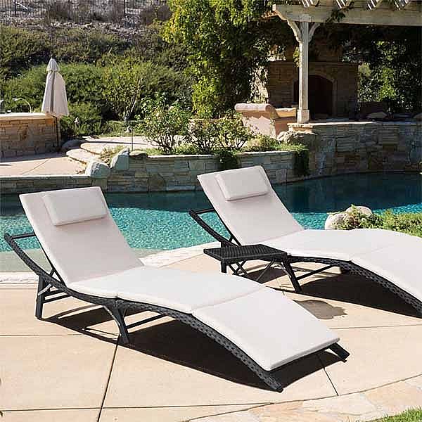 Outdoor Adjustable Folding Sun Loungers Set - 10C02U