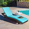 Outdoor Beach Sunbathing Rattan Lounge Chair - 10C02V