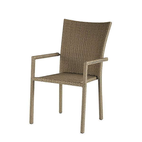 Wicker Table and Chair Set with Six Chairs Rattan Armchair - 10D01F