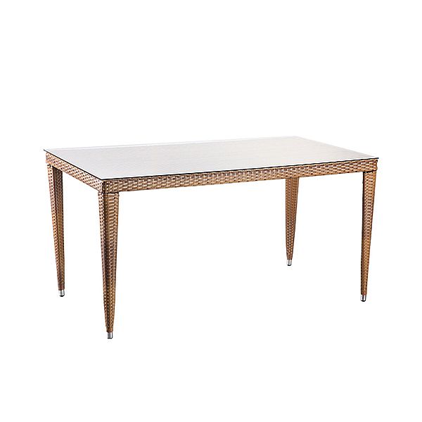 Garden Rattan 6-Piece Dining Table and Chair Set - 10D01H