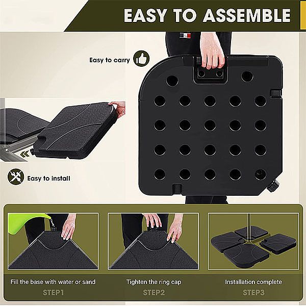 4PCS Heavy Duty Cantilever Offset Patio Umbrella Base - 12U03C