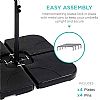 4PCS Heavy Duty Cantilever Offset Outdoor Umbrella Base - 12U03D