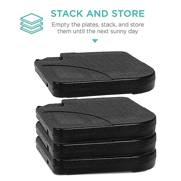 4PCS Heavy Duty Cantilever Offset Outdoor Umbrella Base - 12U03D