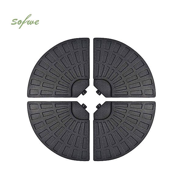 4PCS Fan Shaped Water or Sand Filled Umbrella Base - 12U03E